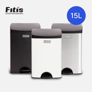 Thùng rác inox đạp vuông nhỏ Fitis SPS1-901 15 lít