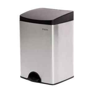 Thùng rác inox đạp vuông nhỏ Fitis SPS1-901 15 lít