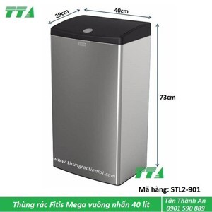Thùng rác inox Fitis Mega STL2-901 - 40 lít