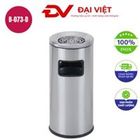Thùng rác inox gạt tàn thuốc trắng 300x610mm