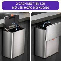 Thùng rác inox treo cửa tủ bếp phòng tắm treo tường TOBIN