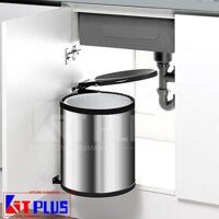 Thùng rác Inox tròn gắn cánh Kit Plus DF.08L