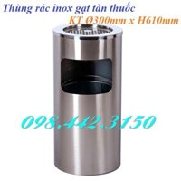 Thùng rác inox tròn gạt tàn thuốc