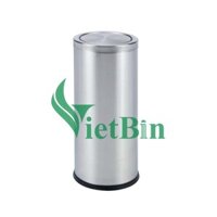 Thùng rác inox tròn nắp bập bênh Vietbin cao cấp A35-O