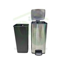 Thùng rác inox vuông đạp chân 30L