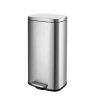 Thùng rác inox vuông đạp chân 30L
