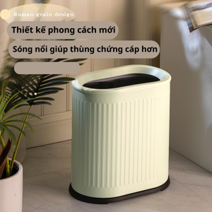 Thùng rác miệng inox tròn không nắp