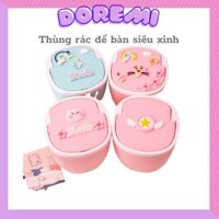 Thùng rác mini để bàn, THÙNG RÁC MINI CÓ NẮP LẬT ĐỂ BÀN TIỆN LỢI