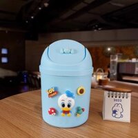 Thùng Rác Mini Để Bàn Tiện Lợi Thùng Rác Gắn Sticker Hoạt Hình 3D Cute SP113 Jalinhouse