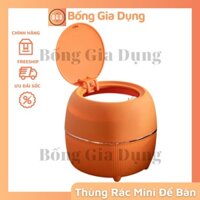 Thùng Rác mini Để Bàn Văn Phòng Thông Minh Phong Cách Hiện Đại Có Nắp Bấm
