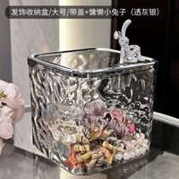 Thùng Rác Mini - Hộp Đựng Đồ Đa Năng Để Bàn Kèm Phụ Kiện Thỏ Cute