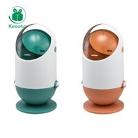 Thùng rác Mini Kesoto có nắp Hộp đựng rác tròn kích thước nhỏ cho