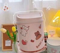 THÙNG RÁC MINI NẮP VÁT 3812