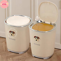 Thùng Rác Nắp Bật Thông Minh SunMi Hình Cún Dung Tích 8L- Sọt Đựng Rác Phòng Tắm,Nhà Vệ Sinh Chất Liệu Nhựa ABS Cao Cấp