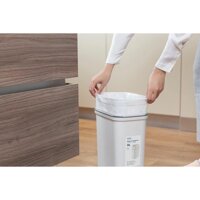 Thùng Rác Nắp Lật Hiro 10L chính hãng - Trắng  Xanh Đậm