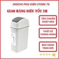 Thùng Rác Nắp Lật Hiro Nhiều Cỡ Bền Đẹp Hàng Xuất Nhật Inochi - Chính Hãng  tặng kèm khăn lau đa năng pakasa  - 15L