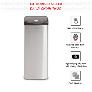 Thùng rác nhấn vuông lớn Fitis STL1-901