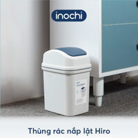Thùng rác nhỏ có nắp đậy, thùng đựng INOCHI nắp lật Hiro 15l phong cách Nhật Bản