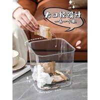 Thùng rác nhỏ để bàn dễ thương không nắp, thùng rác acrylic trong suốt nhỏ cho văn phòng, thùng lưu trữ vuông