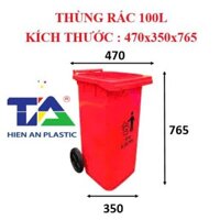 Thùng Rác Nhựa 100 Lít Giá Rẻ