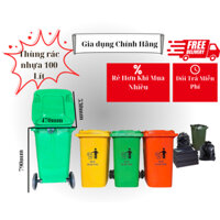Thùng Rác Nhựa 100 Lít Giá Rẻ - Sử Dụng Ngoài Trời