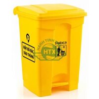 Thùng rác nhựa 30L đạp chân màu vàng, thùng rác y tế bệnh viện