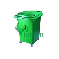 Thùng rác nhựa 60 lít có 4 bánh xe – giá rẻ nhất hà nội và hcm