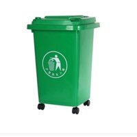 Thùng Rác Nhựa 60 lít màu xanh, Vàng, đen, đỏ, cam.