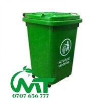 Thùng rác nhựa 60L có nắp đậy, có bánh xe tiện lợi cho gia đình - MT Plastic