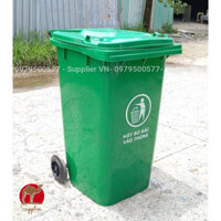 THÙNG RÁC NHỰA CÔNG CỘNG CÓ BÁNH XE, THÙNG RÁC Y TẾ HDPE ĐỦ MÀU SẮC VÀ KÍCH CỠ MSP: THCO240L-RTC02