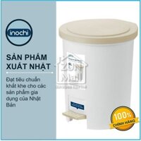 Thùng Rác Nhựa Đạp Chân Inochi Có Nắp Đậy Tròn 6 Lít - Làm Sọt Rác Văn Phòng, Đựng Rác Gia Đình, Trong Nhà, Ngoài Trời
