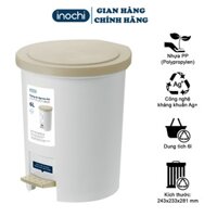 Thùng Rác Nhựa Đạp Chân Nắp Tròn INOCHI 6L Lít Làm Sọt Rác Văn Phòng,Đựng Rác Gia Đình, Trong Nhà