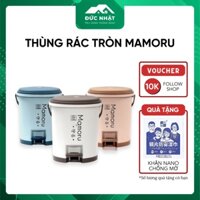 Thùng rác nhựa để bàn nắp tròn, sọt rác mini đạp chân cao cấp 5L, 10L Mamoru - Shop Đức Nhật