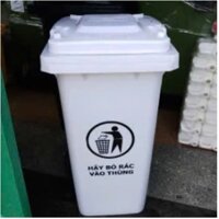 Thùng rác nhựa HDPE 120L màu trắng