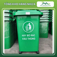 Thùng Rác Nhựa HDPE 60 Lít Có Bánh Xe Tiện Lợi, Có Nắp Kín Đáo Vệ Sinh
