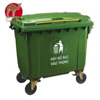 THÙNG RÁC NHỰA HDPE 660L CÓ BÁNH XE GOM RÁC CÔNG CỘNG, CÔNG VIÊN, CÔNG NGHIỆP 90L/120L/240L MSP: THR660