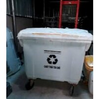 Thùng rác nhựa HDPE 660L màu trắng