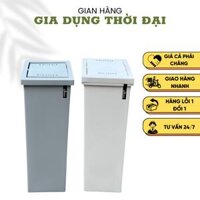 Thùng Rác Nhựa Nắp Lật 20L PUSH KEEP CLEAN Thái Lan  19x33.3x45.5cm - Trắng