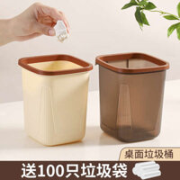 thùng rác phòng ngủ Máy tính để bàn thùng rác nhỏ túi đựng rác nhà bếp giá trị cao không nắp văn phòng mini giỏ đựng giấy nhỏ 2024 mẫu mới