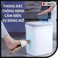 Thùng rác THÔNG MINH Himitu CHÍNH HÃNG Pro Max Plus đá chân tự động mở đóng nắp cực nhạy HIỆN ĐẠI NHẤT 2022 sọt rác