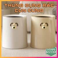 Thùng Rác Thông Minh Hình Cún Cưng Dung Tích 8L Tiết Kiệm Không Gian - Sọt Đựng Rác Phòng Tắm,Nhà Vệ Sinh Sang Trọng