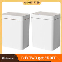 Thùng rác thông minh nhỏ ANGRYFISH có nắp, Thùng rác tự động không chạm 4,8 Gallon cho phòng tắm nhà bếp, Thùng rác cảm biến chuyển động chống nước cho phòng khách