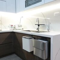 Thùng rác thông minh treo tủ nhà bếp inox 304 cao cấp, thùng rác dán tường nhà tắm nhà bếp ASSEL