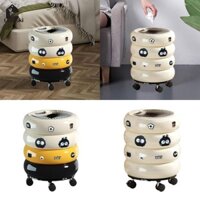 Thùng Rác Thùng Rác Có Bánh Xe Bảo Quản Thùng Bụi Đa Năng Phong Cách Thùng Rác Cho Phòng Bột Nhà Giặt Trong Nhà