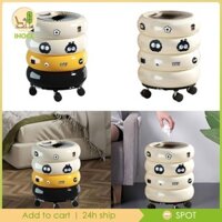 Thùng rác Thùng rác Thùng đựng rác có bánh xe Thùng rác Giỏ đựng rác đa chức năng sành điệu cho nhà vệ sinh Văn phòng Phòng ngủ Nhà bếp