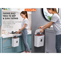 Thùng Rác Treo Tủ Bếp 9L Lazydo - Nắp Lật Đậy Kín, Thông Minh, Nhựa PP Cao Cấp, Có Ruột & Quai Xách