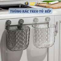 Thùng Rác Treo Tủ Bếp Hút Chân Không Vân Kim Cương Trong Suốt, Thùng Rác Nhà Bếp Cỡ Lớn Đa Năng