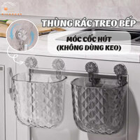 Thùng Rác Treo Tủ Bếp Hút Chân Không Vân Kim Cương Trong Suốt, Thùng Rác Nhà Bếp Cỡ Lớn Đa Năng