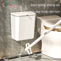 Thùng Rác Treo Tường Có Nắp Không Cần Khoan Chống Nước với nhãn dán