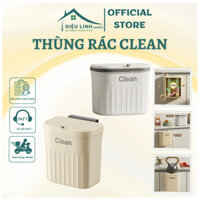 Thùng Rác Treo Tường Nhà Vệ Sinh Clean Lớn 25cm Có Nắp Treo Tủ Bếp Mini Để Bàn - Diệu Linh Shop